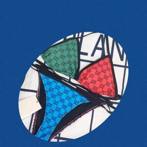 Women Red/Green/Blue Swimsuit NWT